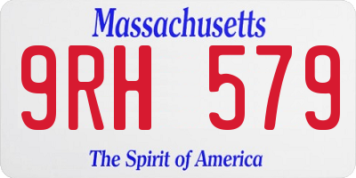 MA license plate 9RH579