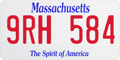 MA license plate 9RH584