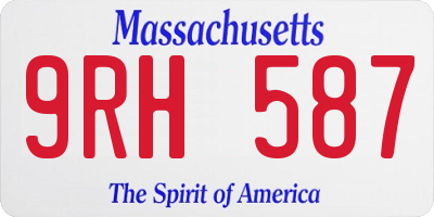 MA license plate 9RH587