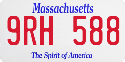 MA license plate 9RH588