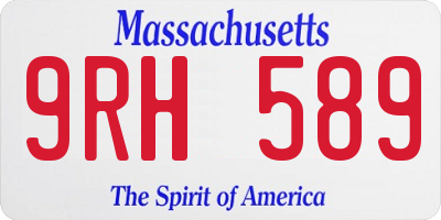 MA license plate 9RH589