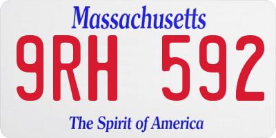 MA license plate 9RH592
