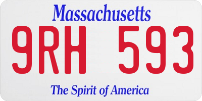 MA license plate 9RH593