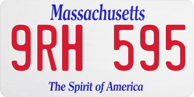MA license plate 9RH595