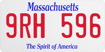 MA license plate 9RH596