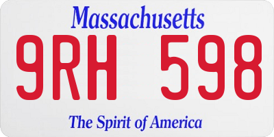MA license plate 9RH598