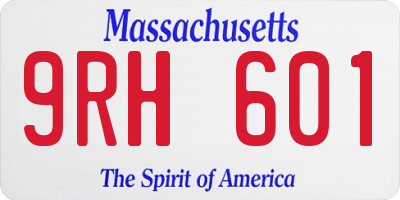 MA license plate 9RH601