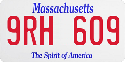 MA license plate 9RH609