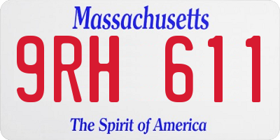 MA license plate 9RH611