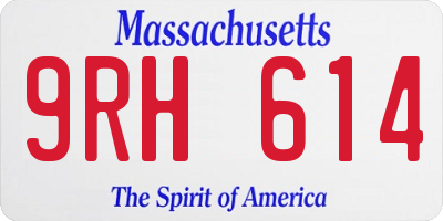 MA license plate 9RH614