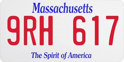 MA license plate 9RH617