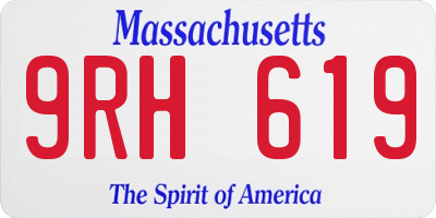 MA license plate 9RH619
