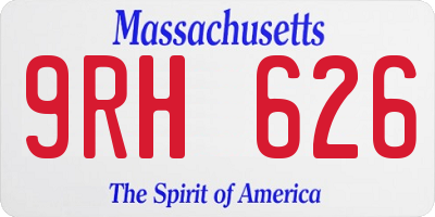 MA license plate 9RH626
