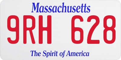 MA license plate 9RH628