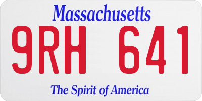 MA license plate 9RH641