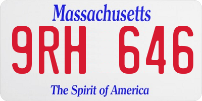 MA license plate 9RH646