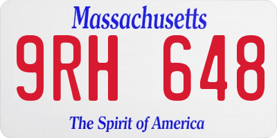 MA license plate 9RH648