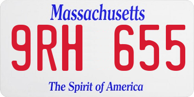MA license plate 9RH655
