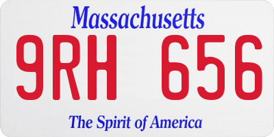 MA license plate 9RH656