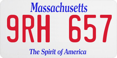 MA license plate 9RH657