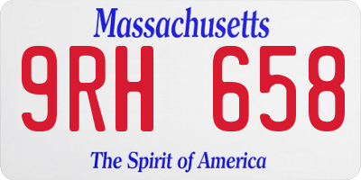 MA license plate 9RH658