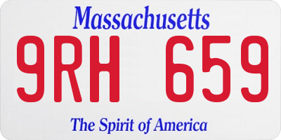 MA license plate 9RH659