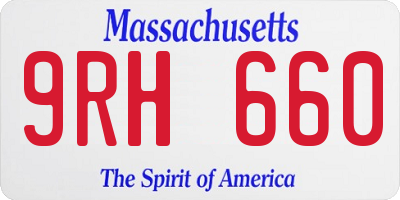 MA license plate 9RH660