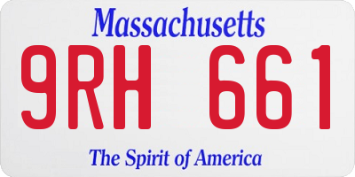 MA license plate 9RH661