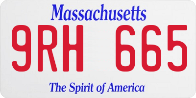 MA license plate 9RH665