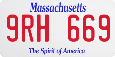 MA license plate 9RH669