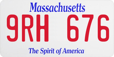 MA license plate 9RH676