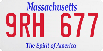 MA license plate 9RH677