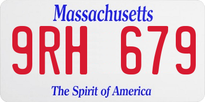 MA license plate 9RH679