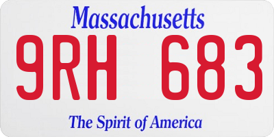 MA license plate 9RH683