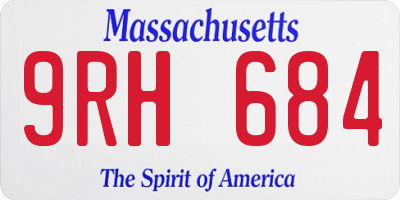 MA license plate 9RH684