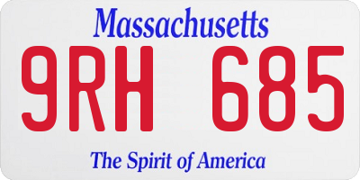 MA license plate 9RH685