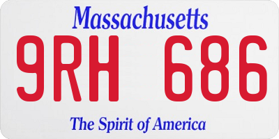 MA license plate 9RH686