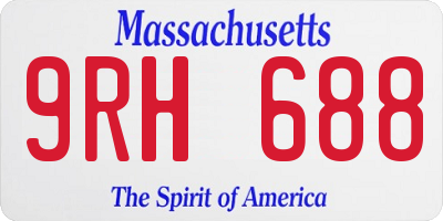 MA license plate 9RH688