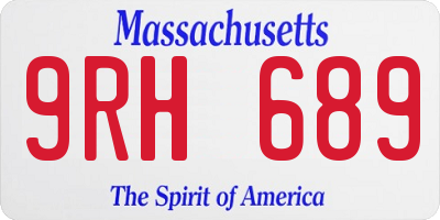 MA license plate 9RH689