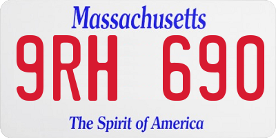 MA license plate 9RH690