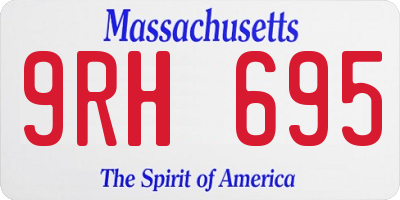 MA license plate 9RH695