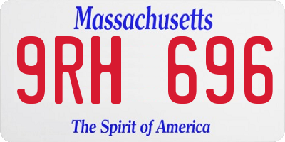 MA license plate 9RH696