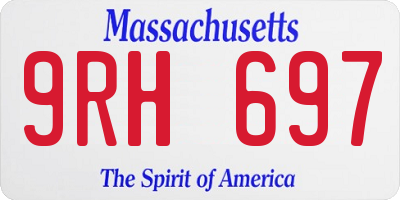 MA license plate 9RH697