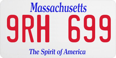 MA license plate 9RH699
