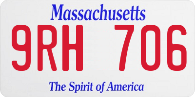 MA license plate 9RH706