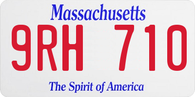 MA license plate 9RH710
