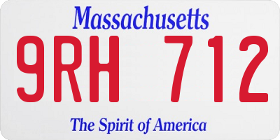 MA license plate 9RH712