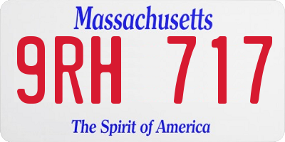 MA license plate 9RH717