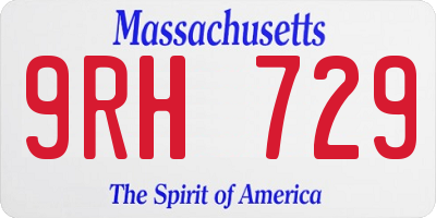 MA license plate 9RH729