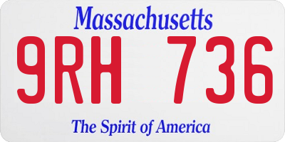 MA license plate 9RH736